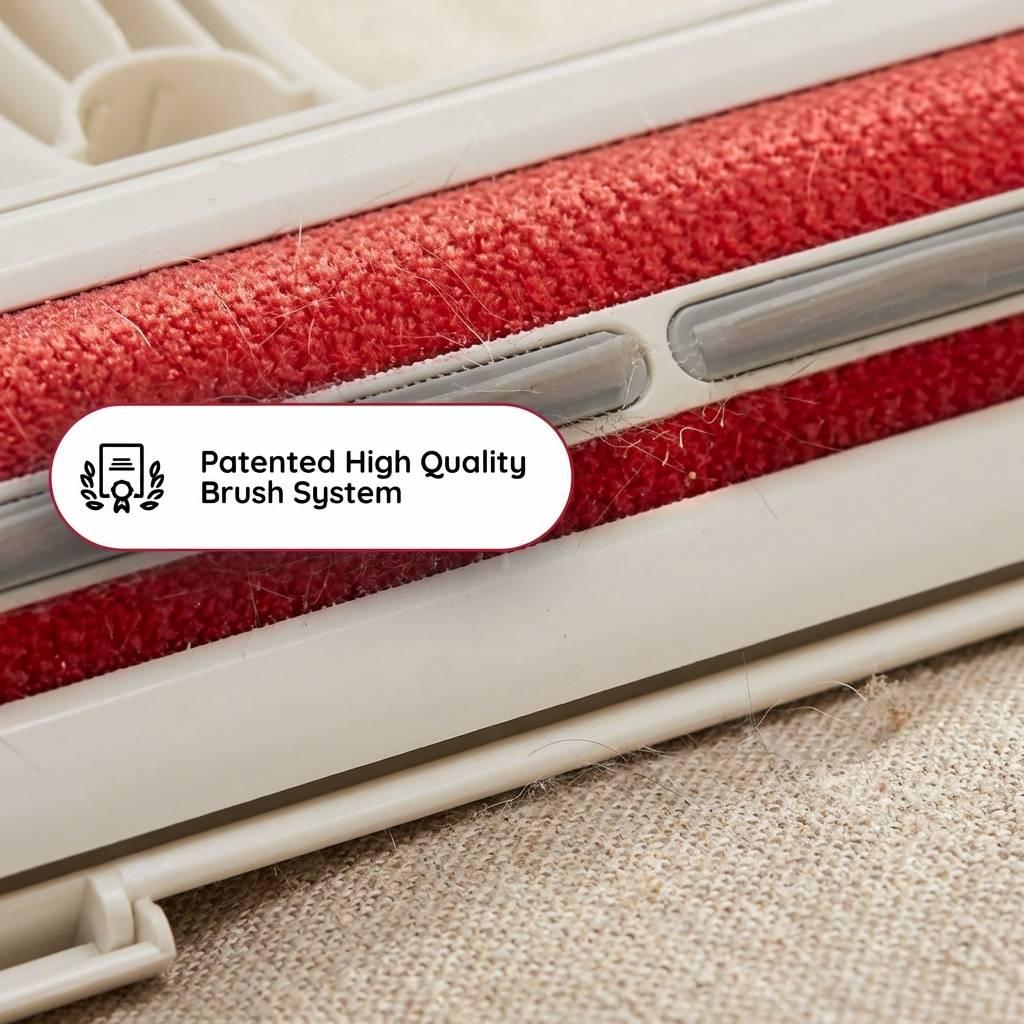 Macro detail of red velvet texture contrasting with the weave of a beige linen sofa.